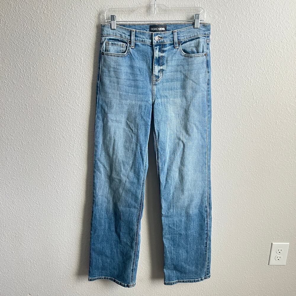 Fashion Nova Be Authentic Slouchy Straight High Rise Jeans Women's 7 Long NEW